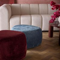 Pebble Ottoman Medium Blue