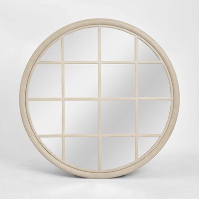 Hamptons Round Mirror 1.2x1.2m Natural