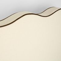 Avoca Bedhead King Ivory with Chocolate Piping