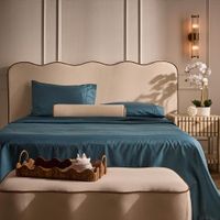 Avoca Bedhead King Ivory with Chocolate Piping