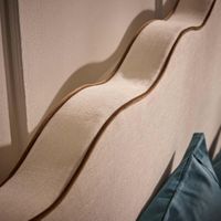 Avoca Bedhead King Ivory with Chocolate Piping