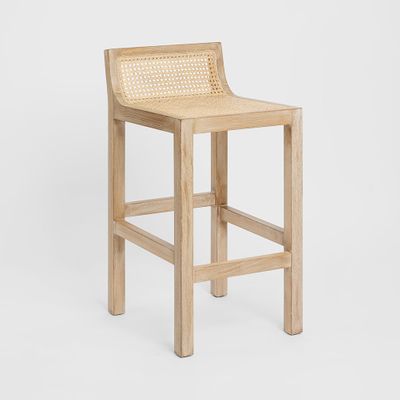 Amalfi Wood & Rattan Counter Stool Natural