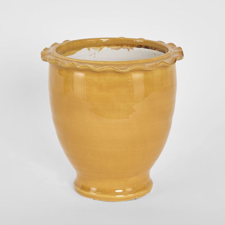 Petal Pot Mustard Large