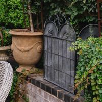 Fleur De Lys Firescreen Black