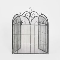 Fleur De Lys Firescreen Black