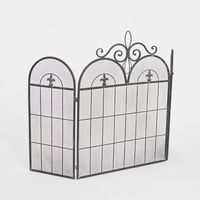 Fleur De Lys Firescreen Black