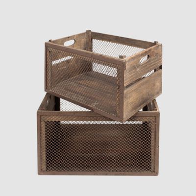 Colmar Set of 2 Chicken Wire Crates