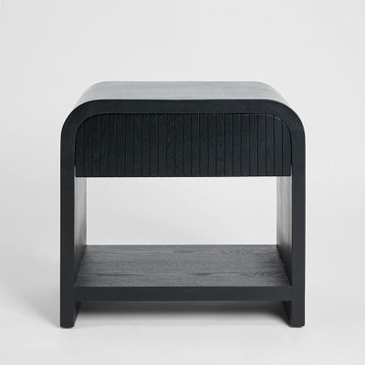 Marcel Bedside 1 Drawer Black