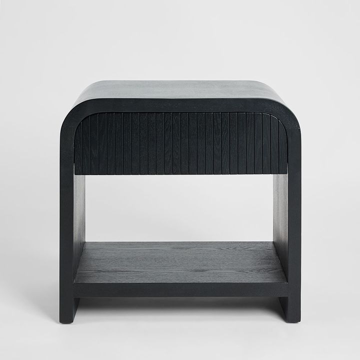 Marcel Bedside 1 Drawer Black