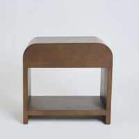 Marcel Bedside 1 Drawer Dark Walnut