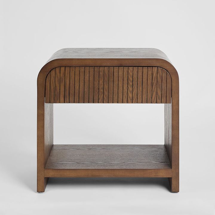 Marcel Bedside 1 Drawer Dark Walnut