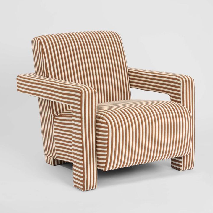 Atelier Armchair Terracotta Stripe