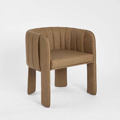 Clara Dining Chair with Arms Tan