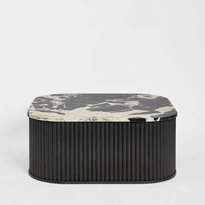 Noir Marble & Black Oak Coffee Table