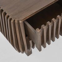 Bow 2 Drawer Bedside Dark Walnut