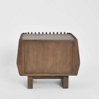 Bow 2 Drawer Bedside Dark Walnut