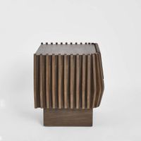 Bow 2 Drawer Bedside Dark Walnut