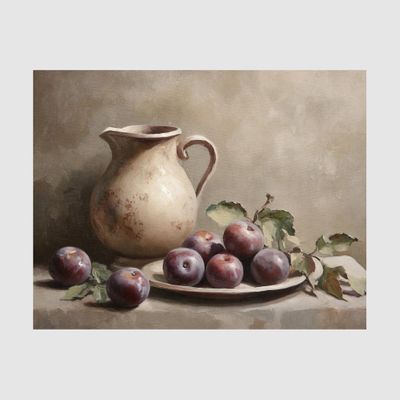 Plum Still Life Wall Art