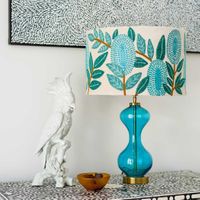 Velvet Drum Shade - Banksia - Turquoise Multi Large