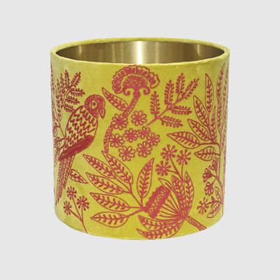 Jungle Bird Drum Shade Medium Yellow & Fushcia