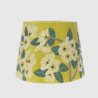 Poppy Velvet Tapered Shade Yellow