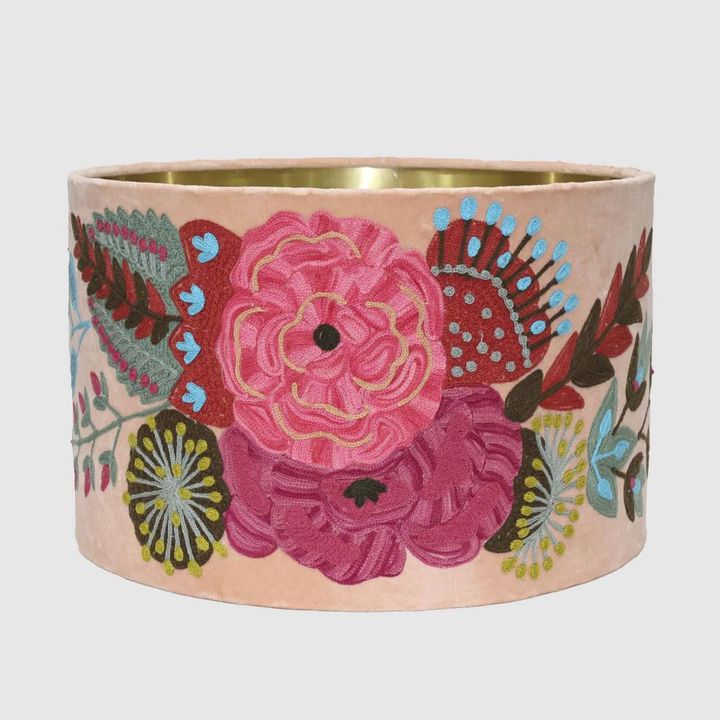 Dahlia Drum Shade 40x25cm Pink