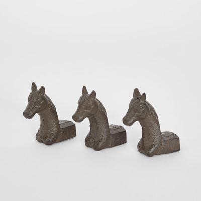 Horse Set of 3 Cast Iron Pot Feet