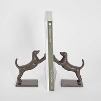 Theo Dog Cast Iron Bookends