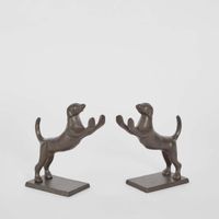 Theo Dog Cast Iron Bookends