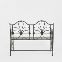 Ivy Foldable Garden Bench Black