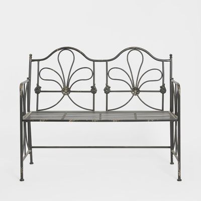 Ivy Foldable Garden Bench Black