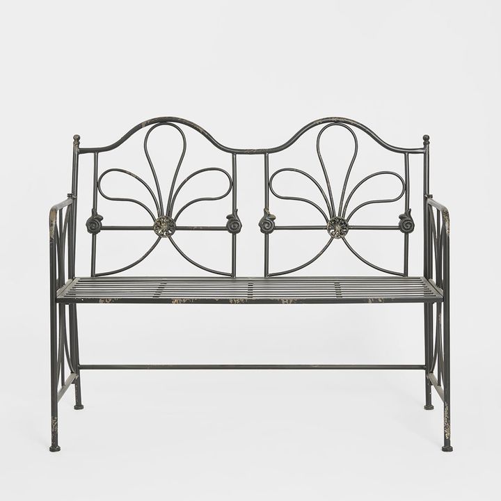 Ivy Foldable Garden Bench Black