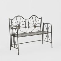 Ivy Foldable Garden Bench Black