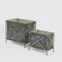 Set of 2 Planter Zinc