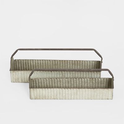 Terre Set of 2 Planter Zinc
