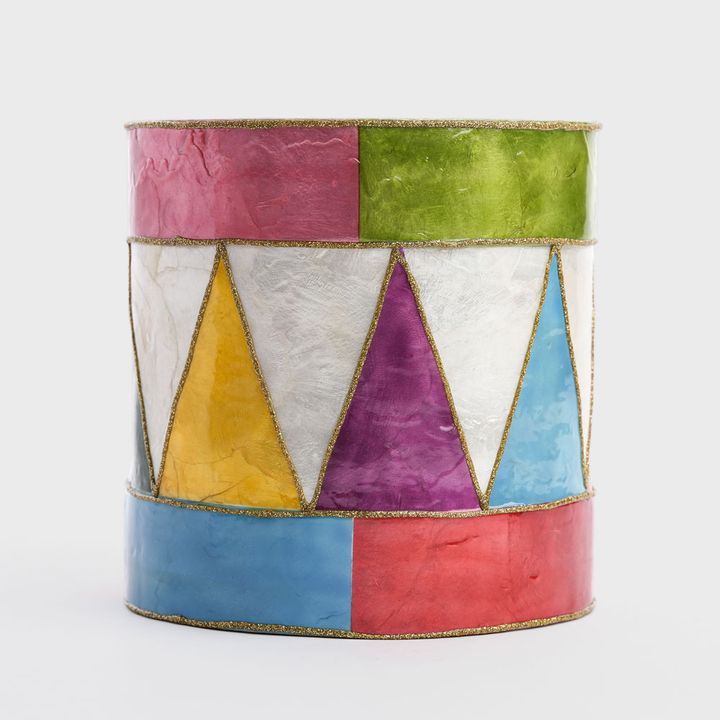 Checker Capiz Diamond Drum Multi