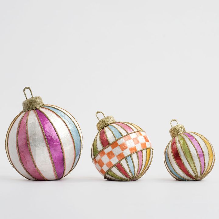 Capiz Bauble Trio Table Decor Multi