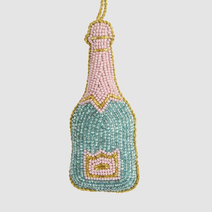 Beaded Champagne Hanging Decoration