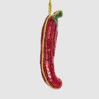 Red Sequin Chilli Decoration