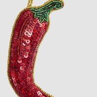 Red Sequin Chilli Decoration