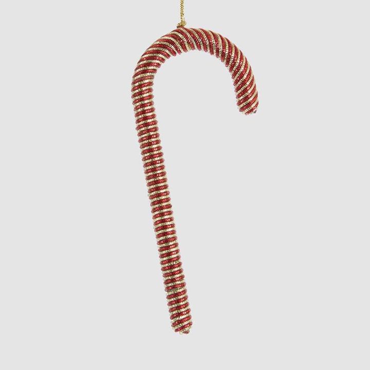 Zari Candy Cane Decoration Red