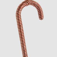Zari Candy Cane Decoration Red