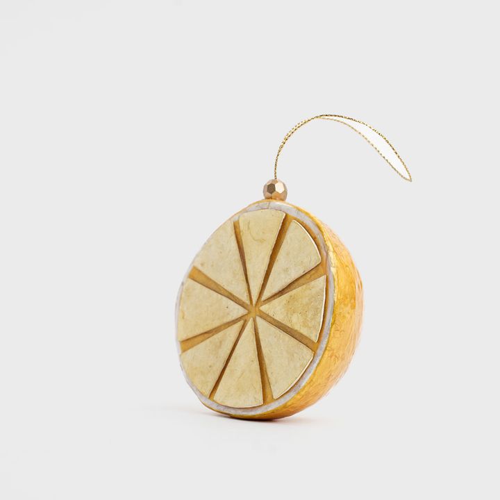 Capiz Handpainted Half Lemon Decoration