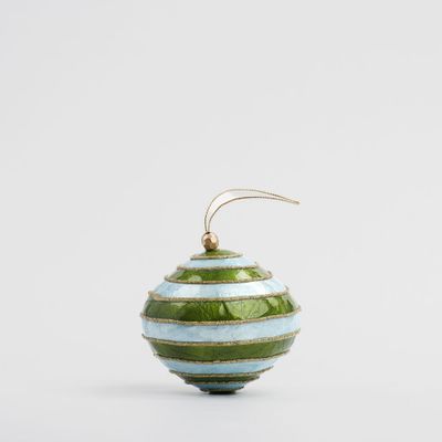 Ladder Handpainted Capiz Bauble Blue & Green