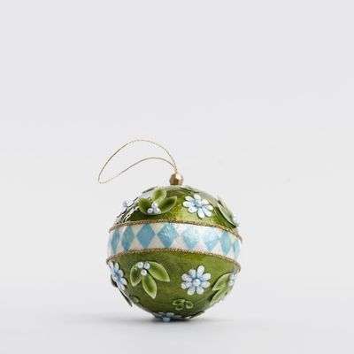 Fleur Capiz Bauble Green