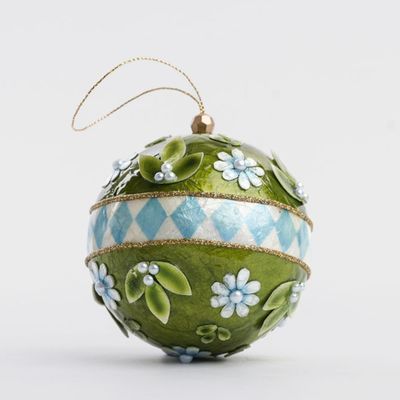 Fleur Capiz Bauble Green
