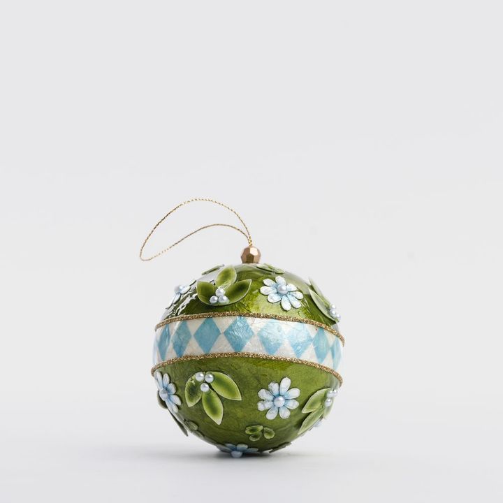 Fleur Capiz Bauble Green