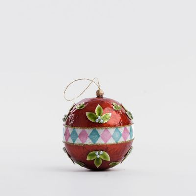 Fleur Capiz Bauble Red