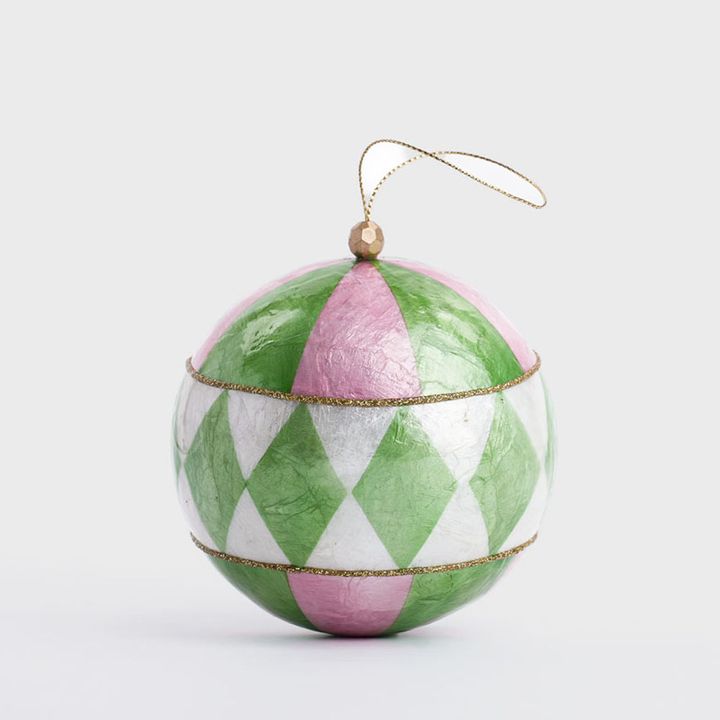 Harlequin Capiz Bauble Pink & Green