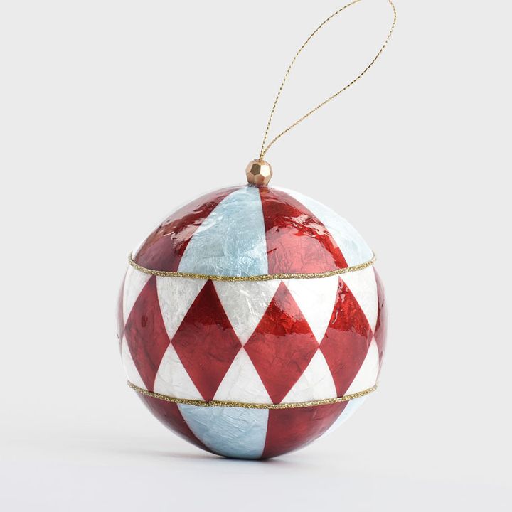 Harlequin Capiz Bauble Red & Blue